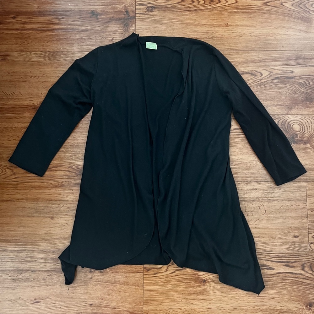 Black Women's 3/4 Sleeve Open Cardigan No Size